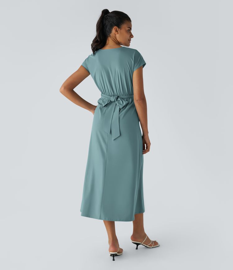 AXEN — Women's Elegant Dress with Clean AURA Drape