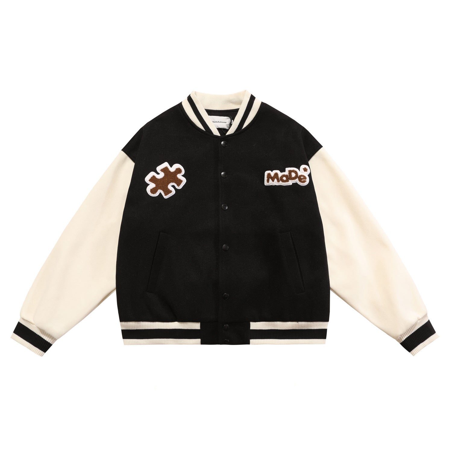 ROVIRA — Vintage Street Varsity Jacket with Contrast Trim