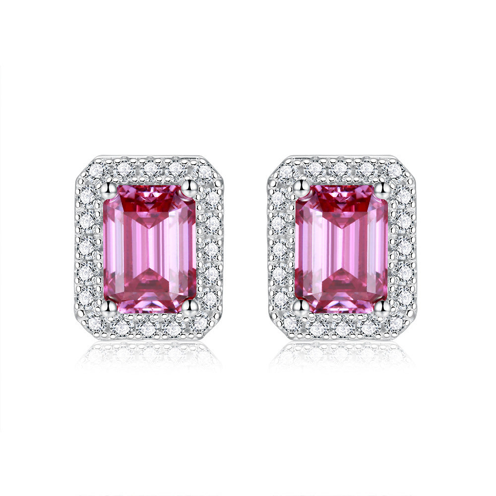 MAVELL — Emerald Cut Moissanite Stud Earrings for Women
