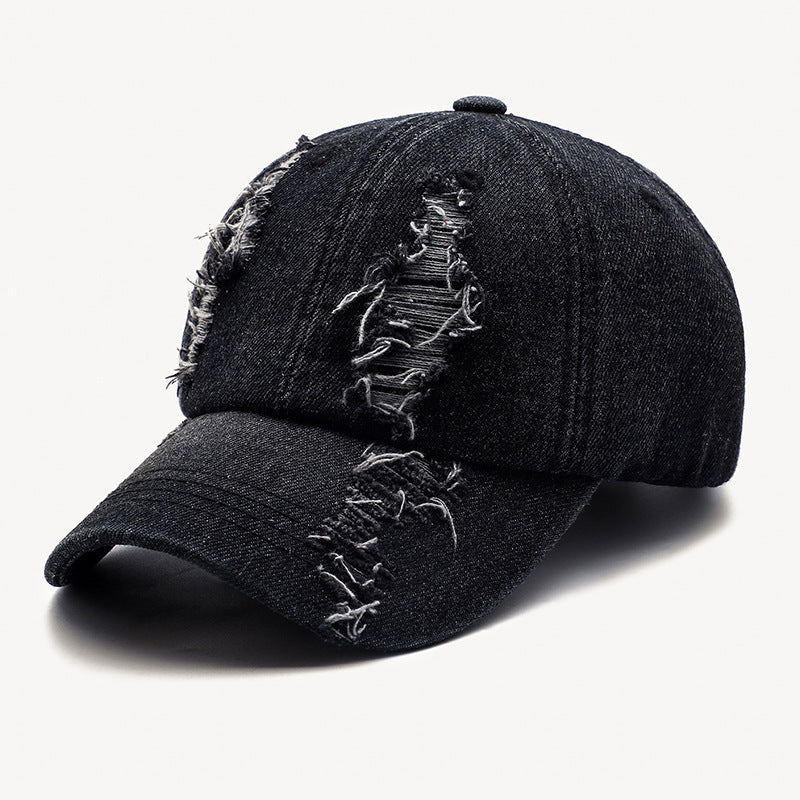 MORDEN — Distressed Denim Baseball Cap in Vintage Wash