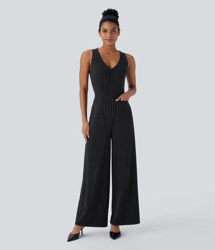 SENION — Women's Tailored Jumpsuit with Clean Drape