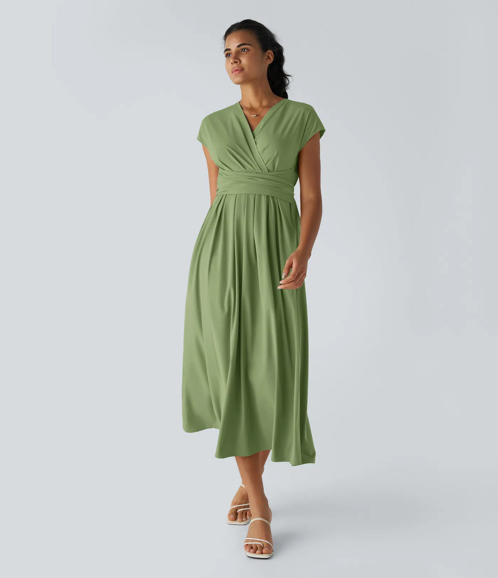 AXEN — Women's Elegant Dress with Clean AURA Drape