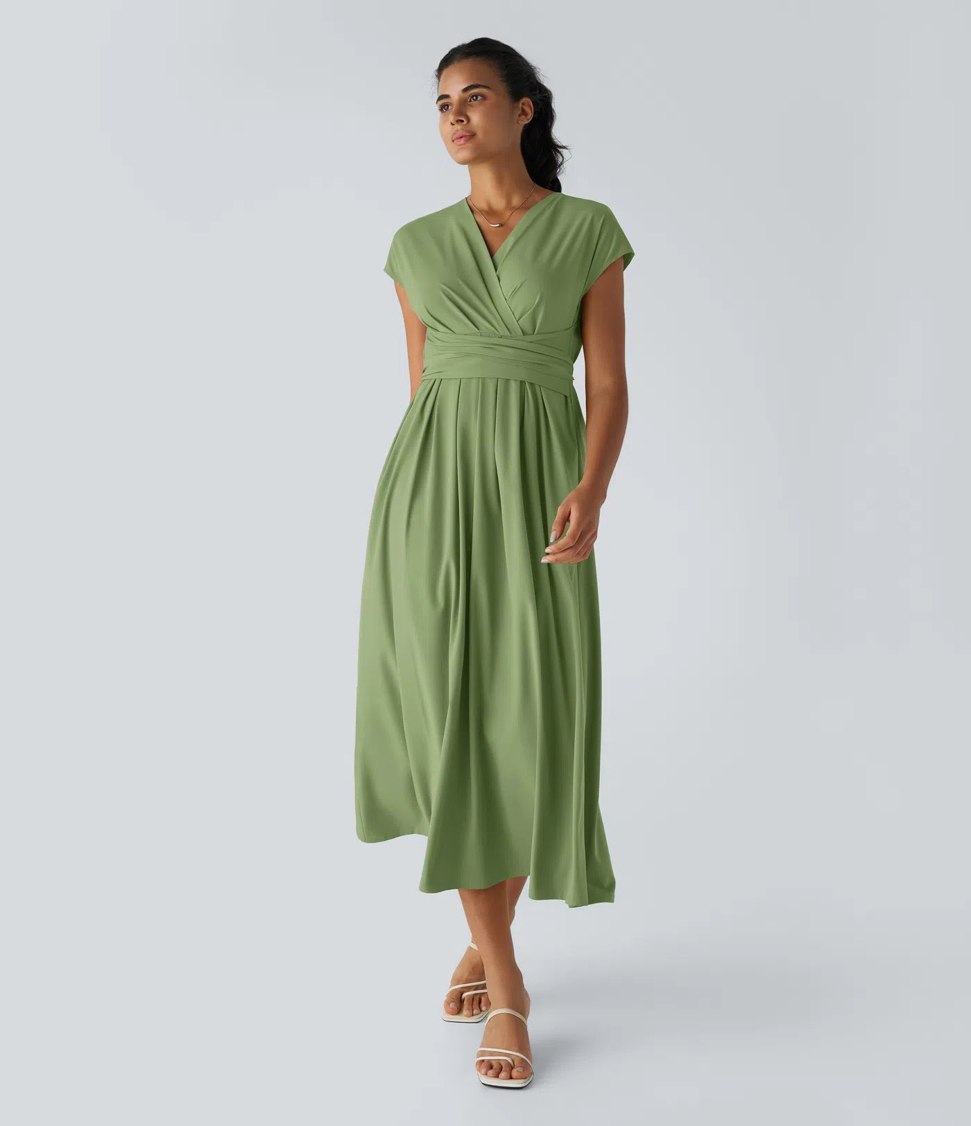 AXEN — Women's Elegant Dress with Clean AURA Drape
