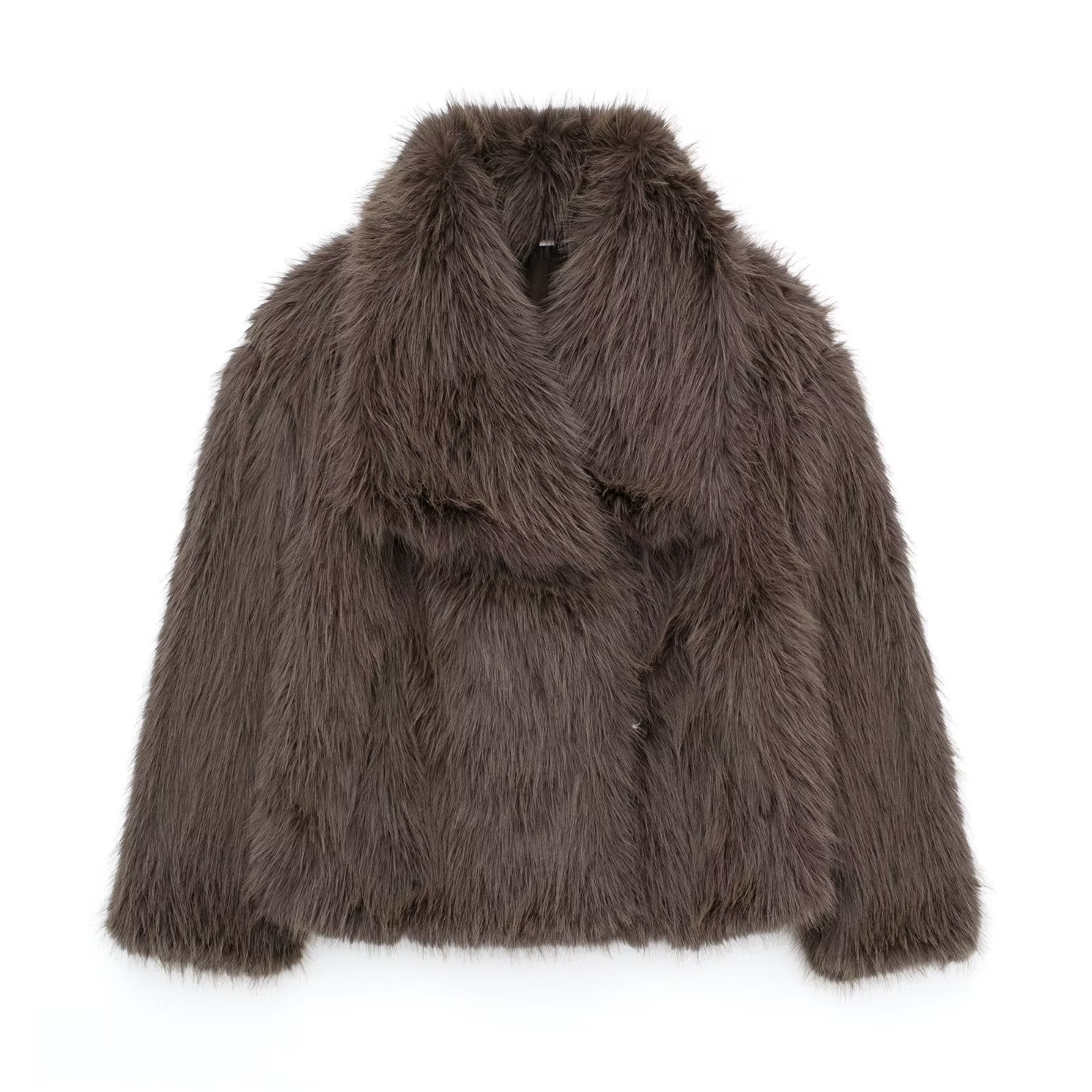 WESOR — Plush Faux Fur Lapel Winter Coat for Women