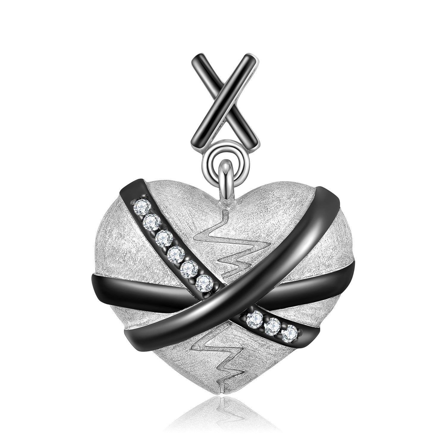 FENIS — Gold-Plated Heart Necklace in 925 Silver with Sharp Detail