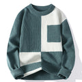 COVIS — Geometric Color-Block Knit Sweater Pullover