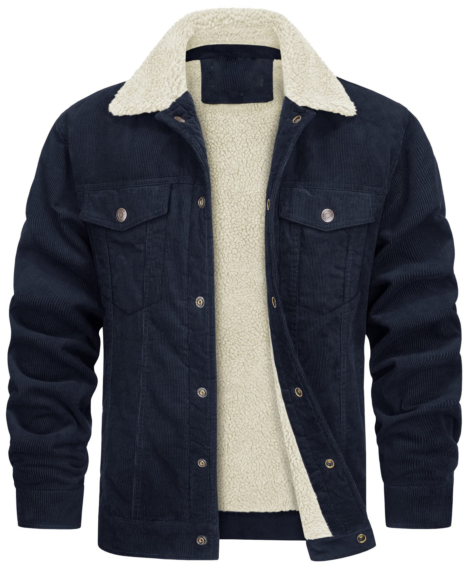 ZANIRA — Corduroy Sherpa-Lined Utility Jacket Coat