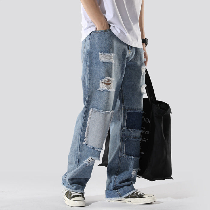 VYRINN — Men's Relaxed Baggy Utility Denim Jeans Fit