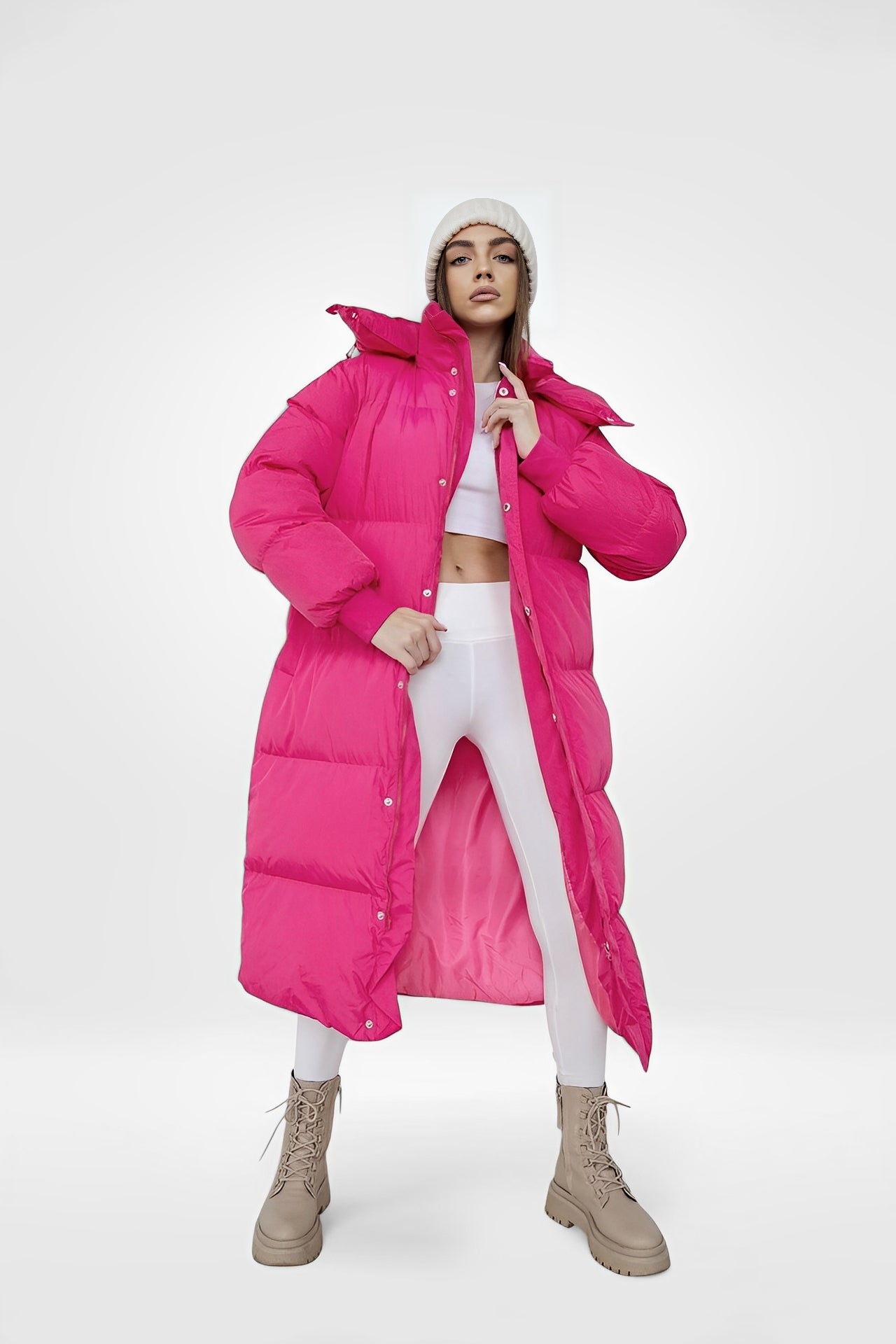 HALIS — Women's Long Hooded Jacket for Casual Layering