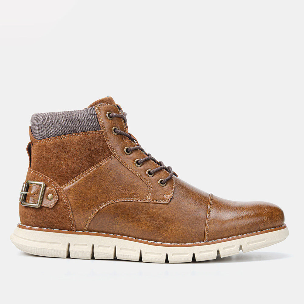 HAVELL — Retro Leather Boots with Cushioned Comfort