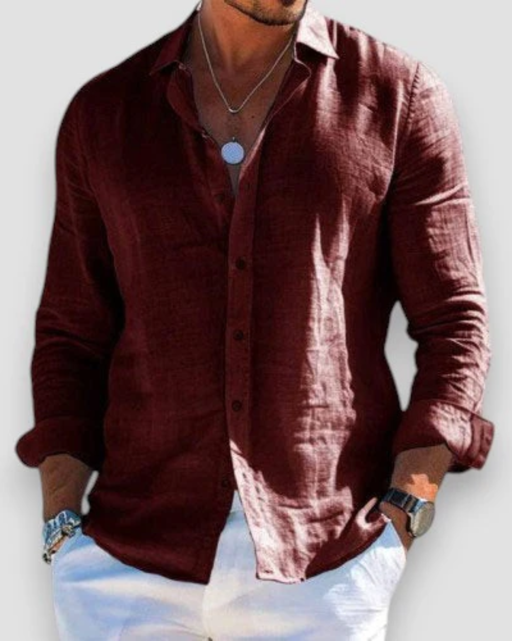 ELEON — Men's Linen Shirt with Relaxed Summer Finish