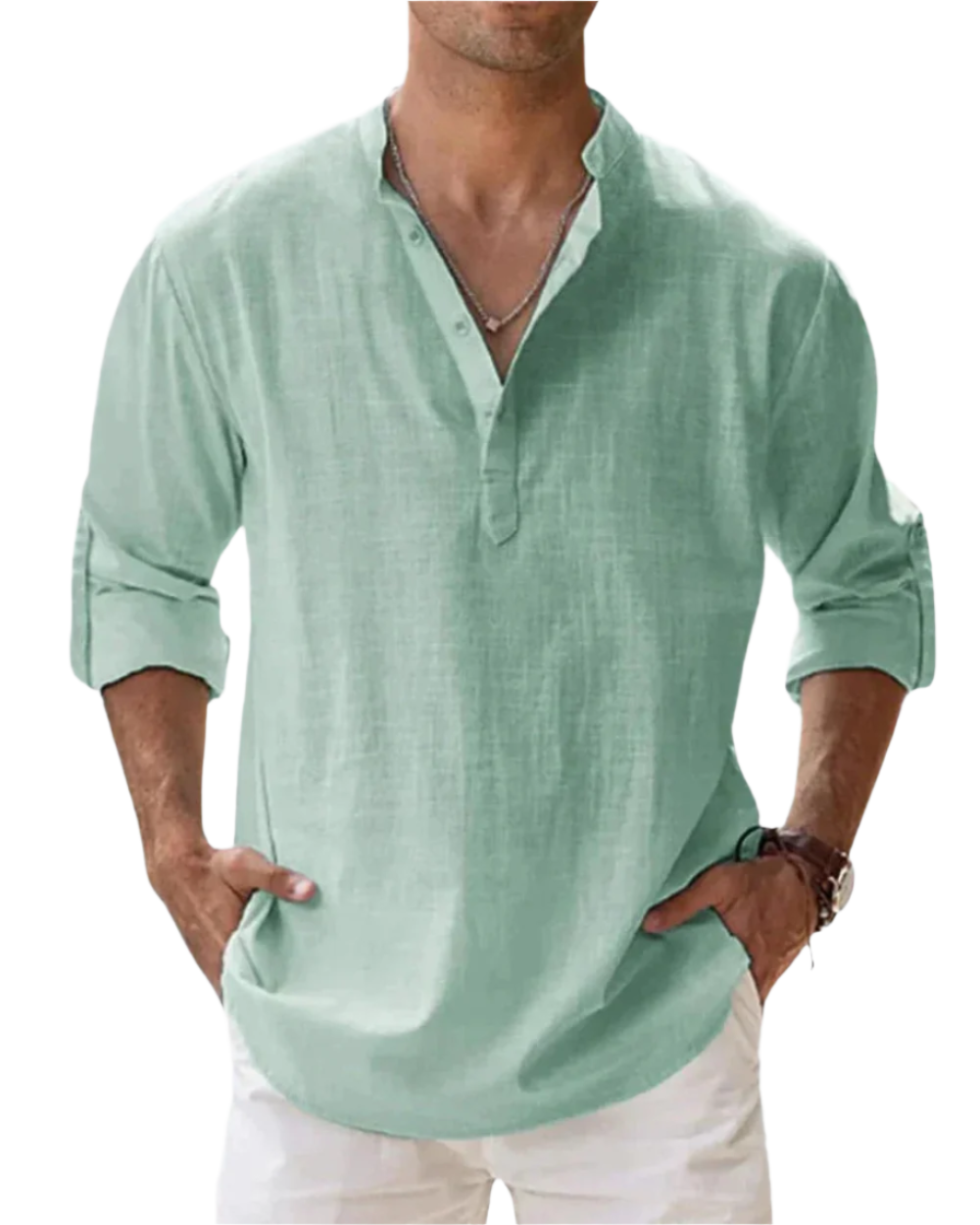 RAEIRA — Men's Linen Shirt with Relaxed Summer Finish