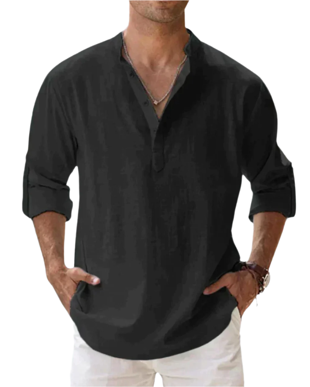 RAEIRA — Men's Linen Shirt with Relaxed Summer Finish