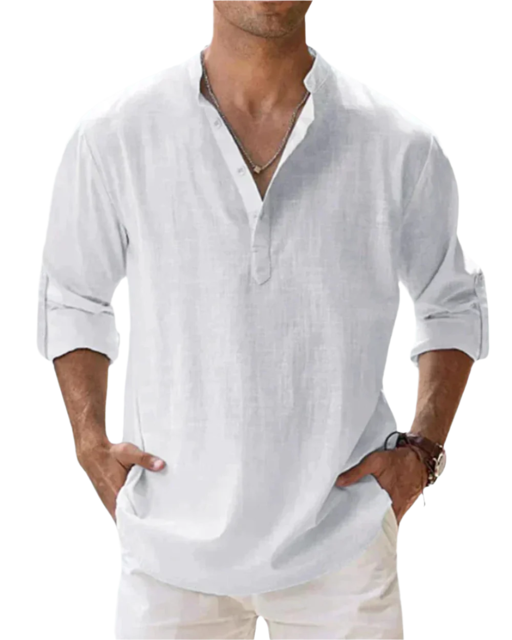 RAEIRA — Men's Linen Shirt with Relaxed Summer Finish