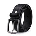 LYREL — Men's Croc-Embossed Leather Belt with Pin Buckle