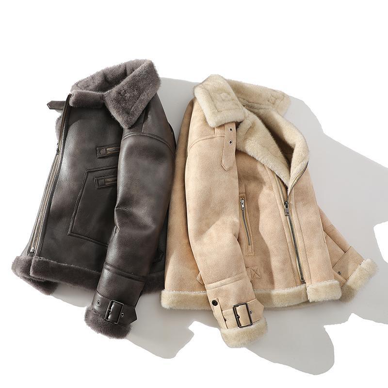 SORAN — Men's Faux Shearling Aviator Jacket with Warm Lining