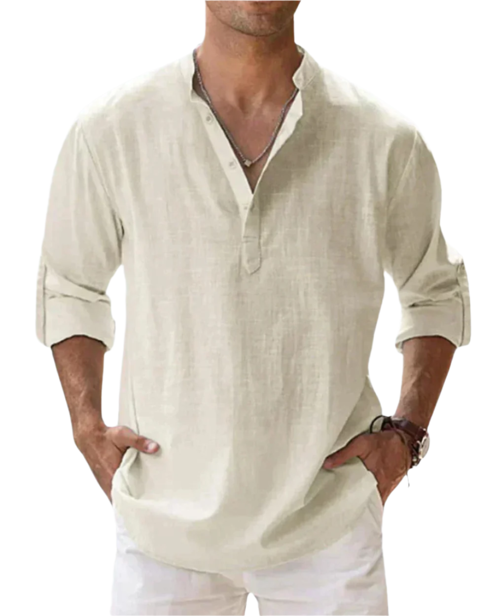 RAEIRA — Men's Linen Shirt with Relaxed Summer Finish