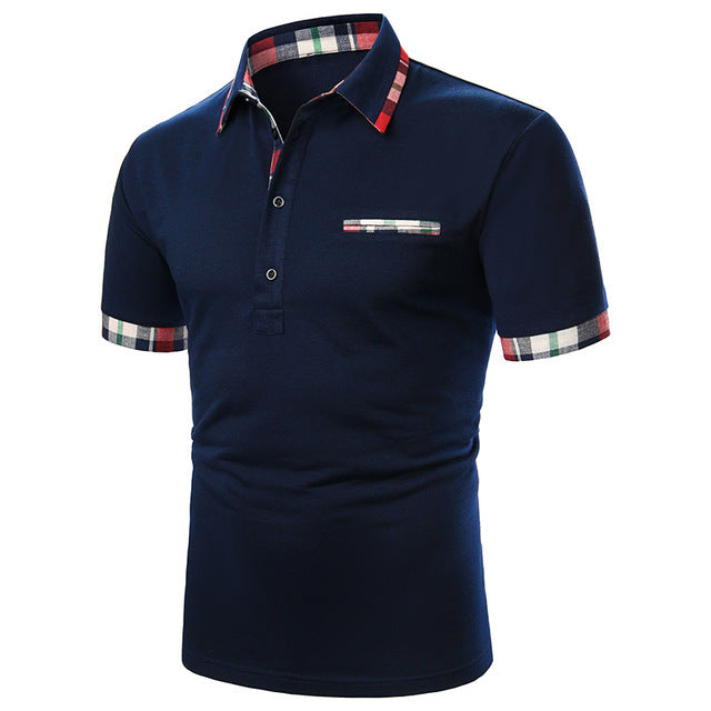 KOREN — Men's Short Sleeve Polo Shirt with Clean Collar
