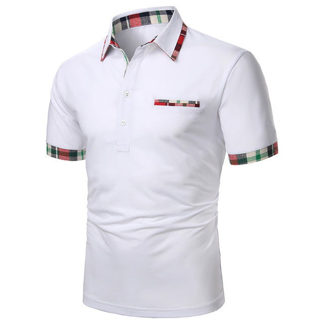 KOREN — Men's Short Sleeve Polo Shirt with Clean Collar