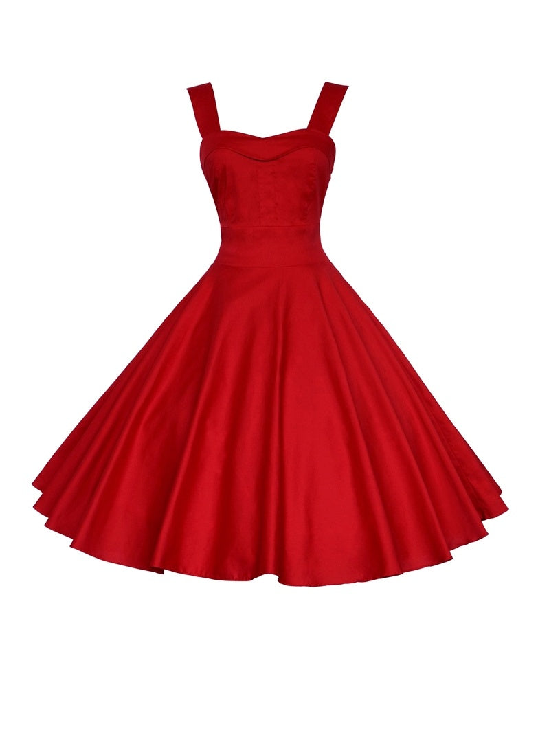 COVELL — Vintage Swing Dress with a High-Waist Fit