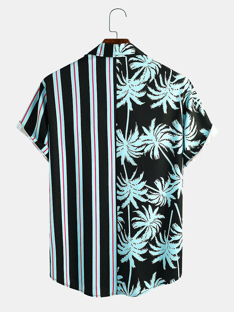 SORA — Coconut Stripe Vacation Shirt for Men in Summer