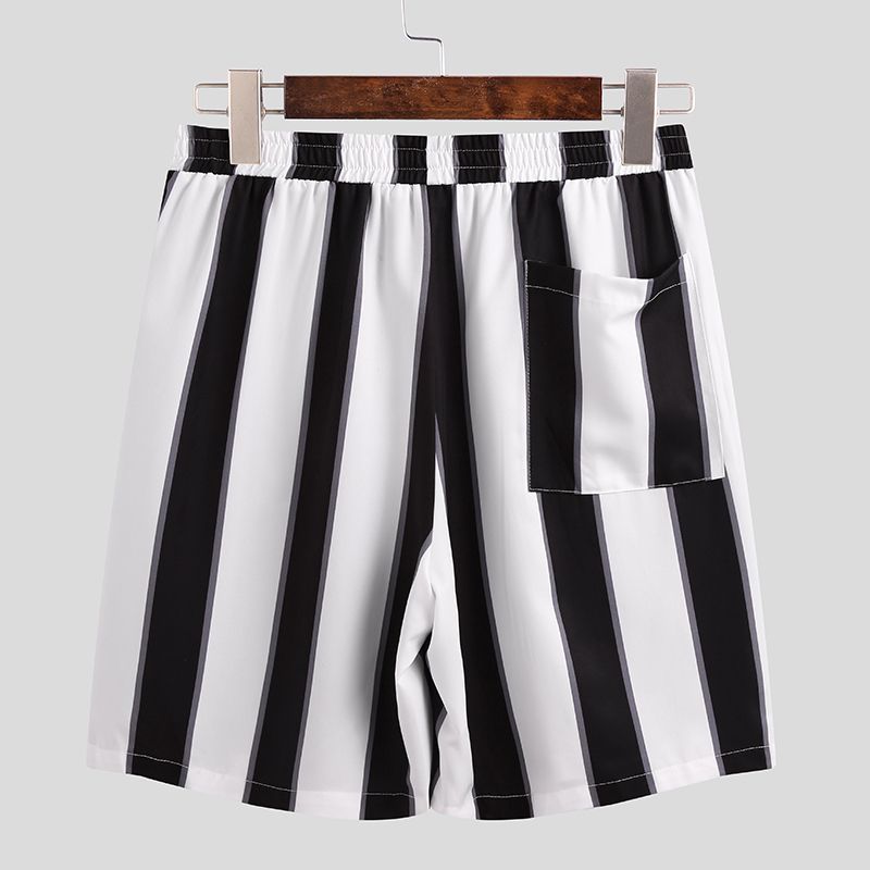 ELYRA — Men's Striped Kimono Set with Matching Shorts
