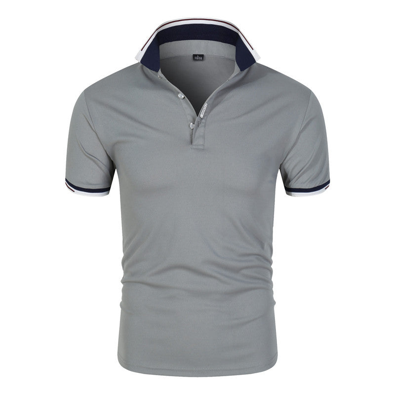 MOREL — Men's Short Sleeve Polo Shirt with Clean Collar