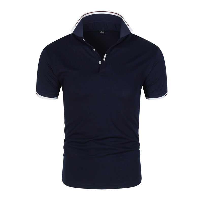 MOREL — Men's Short Sleeve Polo Shirt with Clean Collar