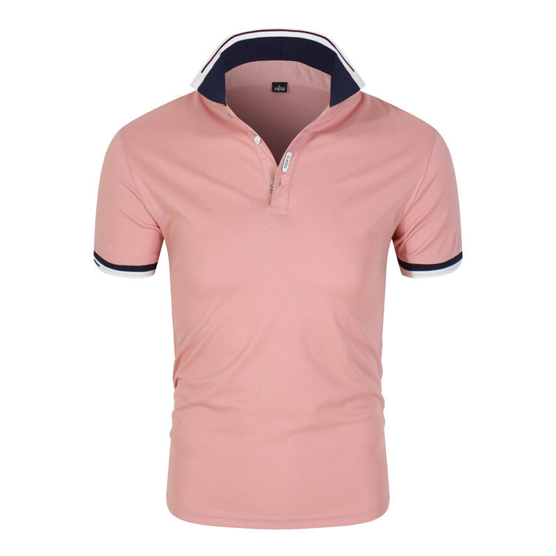 MOREL — Men's Short Sleeve Polo Shirt with Clean Collar