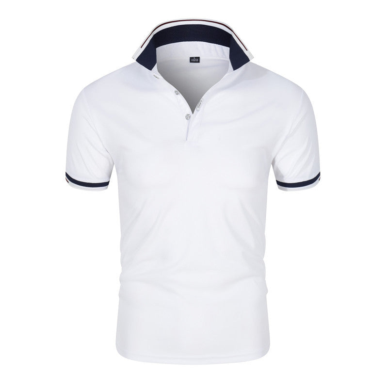 MOREL — Men's Short Sleeve Polo Shirt with Clean Collar