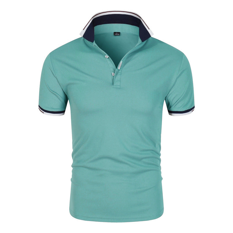 MOREL — Men's Short Sleeve Polo Shirt with Clean Collar