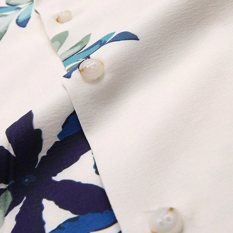 VEXAEL — Men's Tropical Print Shirt for Vacation Days