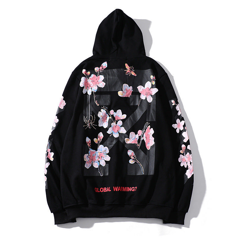 ELION — Unisex Sakura Graphic Hoodie in Cotton Blend
