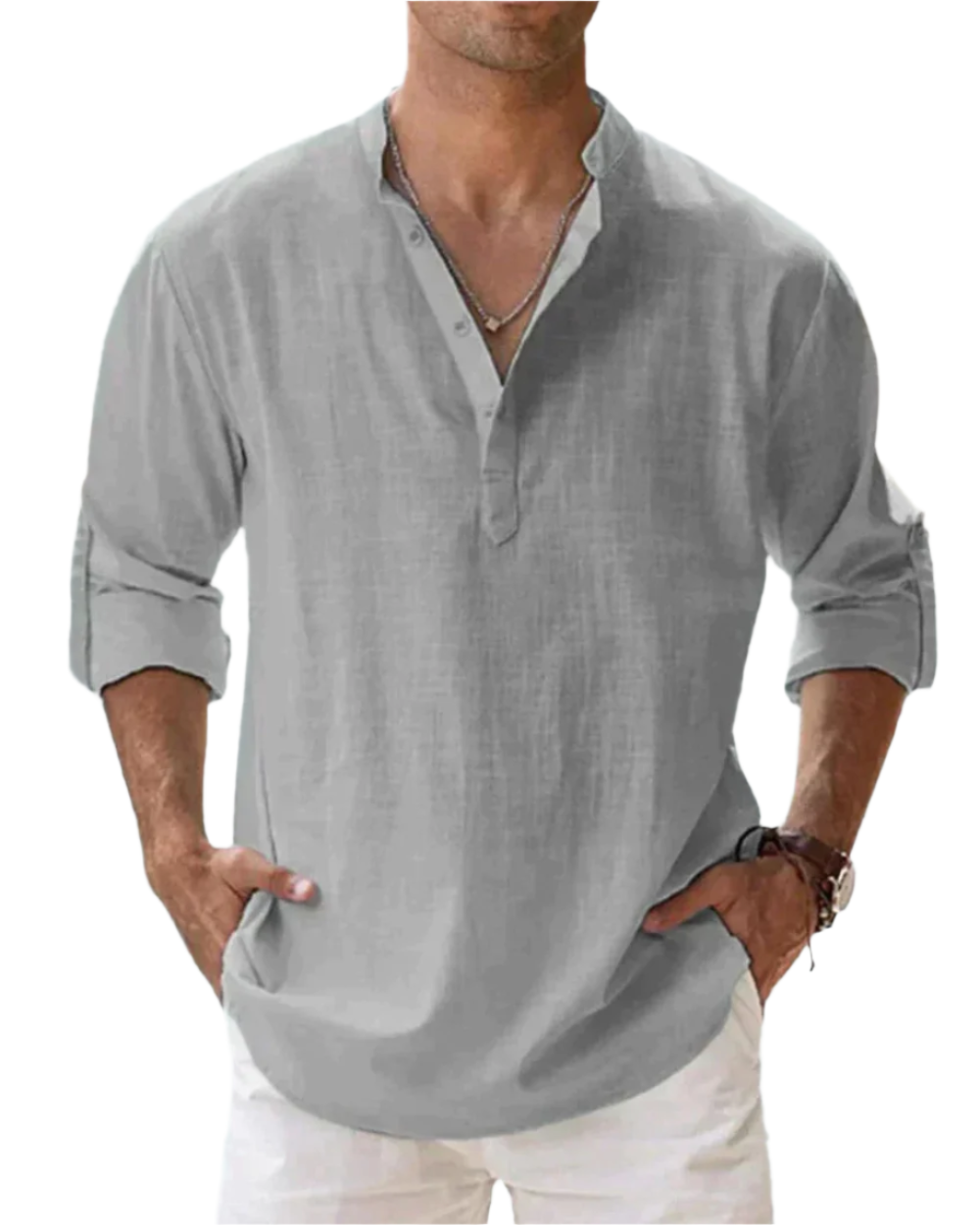 RAEIRA — Men's Linen Shirt with Relaxed Summer Finish