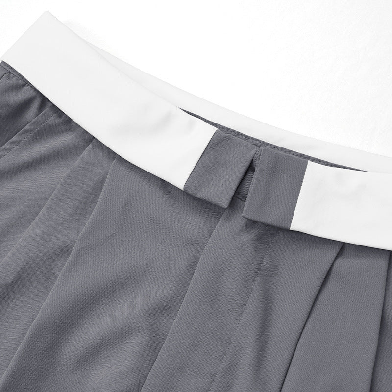 VANIA — Contrast Vest and Wide-Leg Pants Set for Women