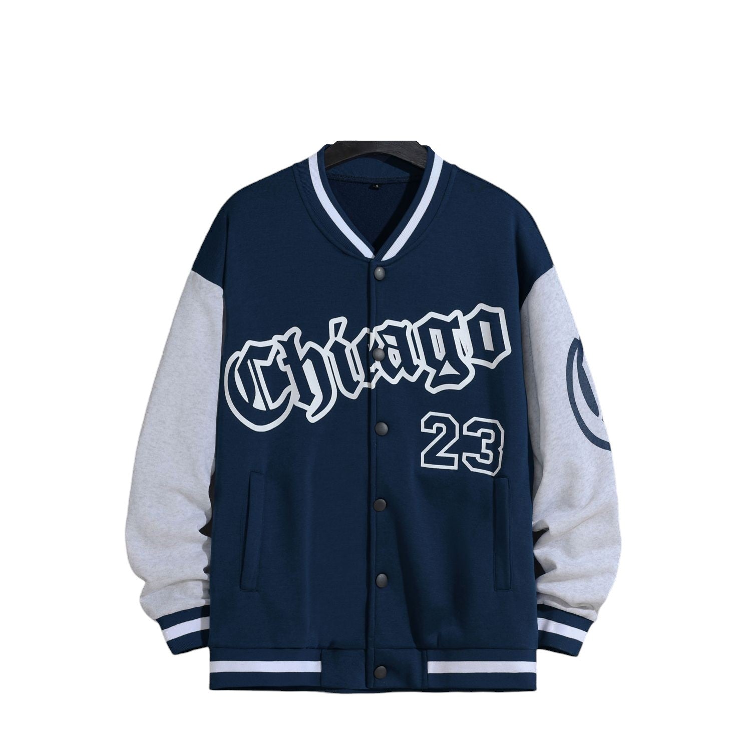 COVIO — Men's Baggy Baseball Jacket with Relaxed Street Fit