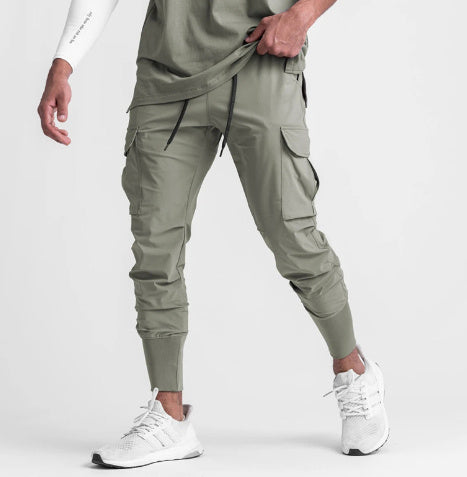 DRAIN — Quick-Dry Stretch Running Pants with Tapered Fit