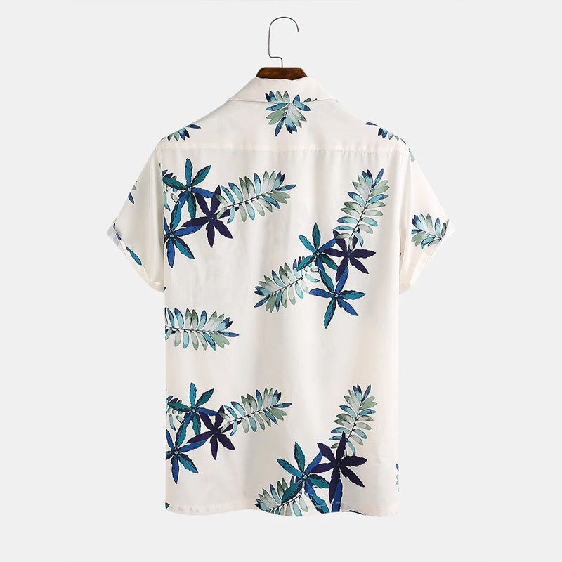 VEXAEL — Men's Tropical Print Shirt for Vacation Days