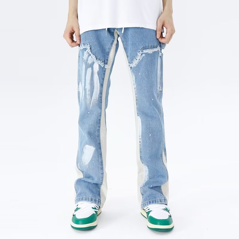 LYRAN — Straight Fit Patchwork Denim Jeans for Men