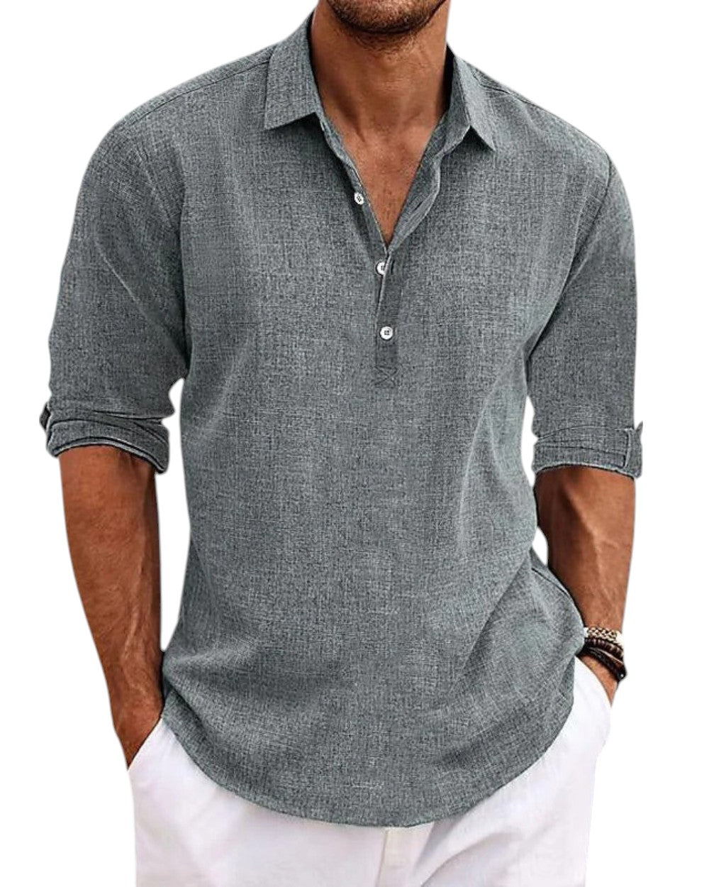 FENIN — Button-Up Shirt with Clean Daily Finish and Fit