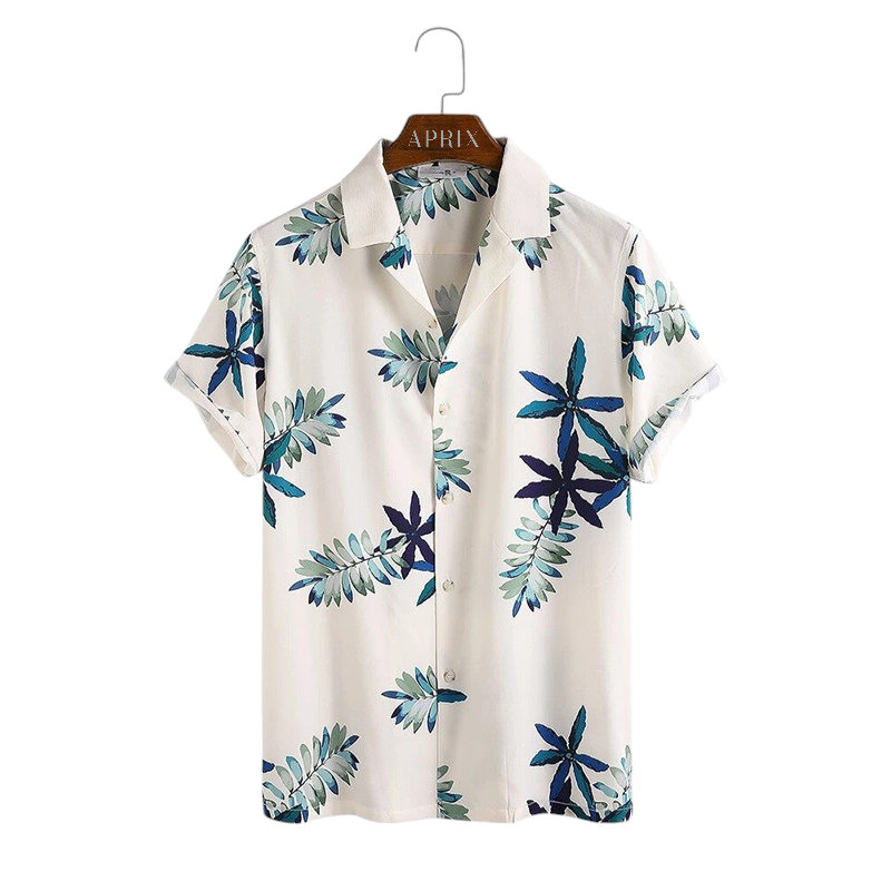 VEXAEL — Men's Tropical Print Shirt for Vacation Days