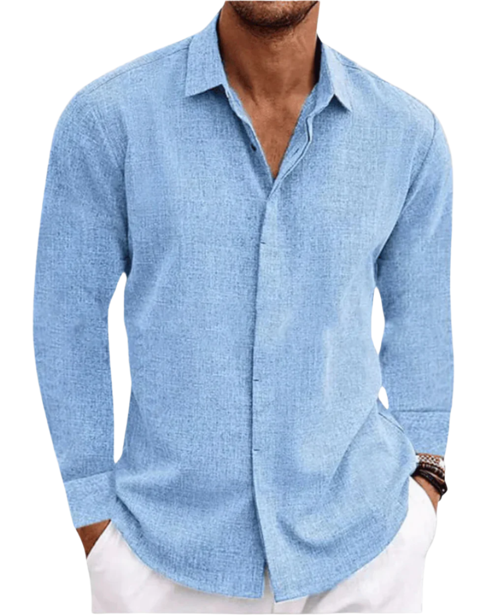 LYRORA — Men's Linen Shirt with Relaxed Summer Finish