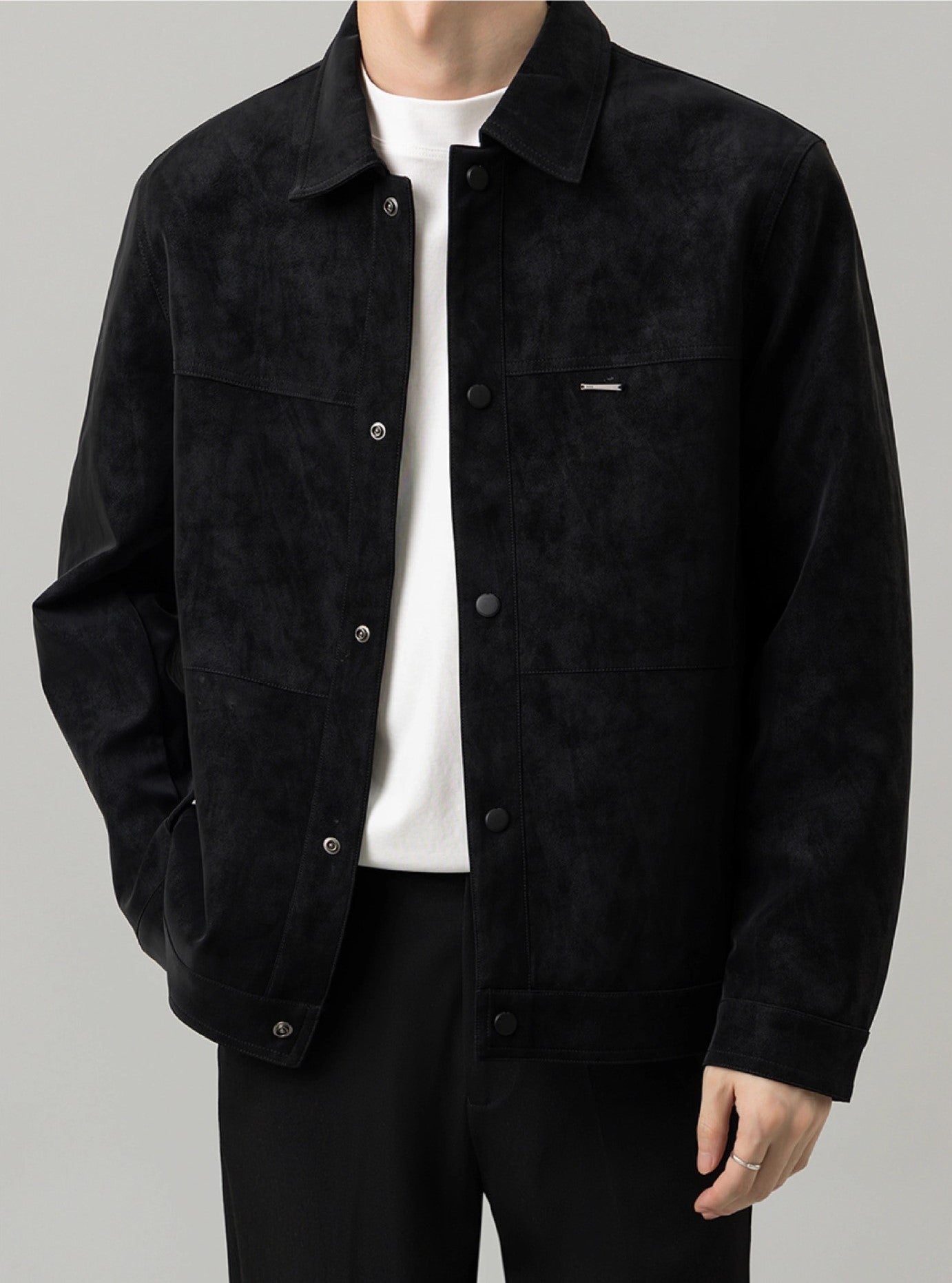 XAVEL — Men's Casual Faux Suede Jacket with Clean Fit