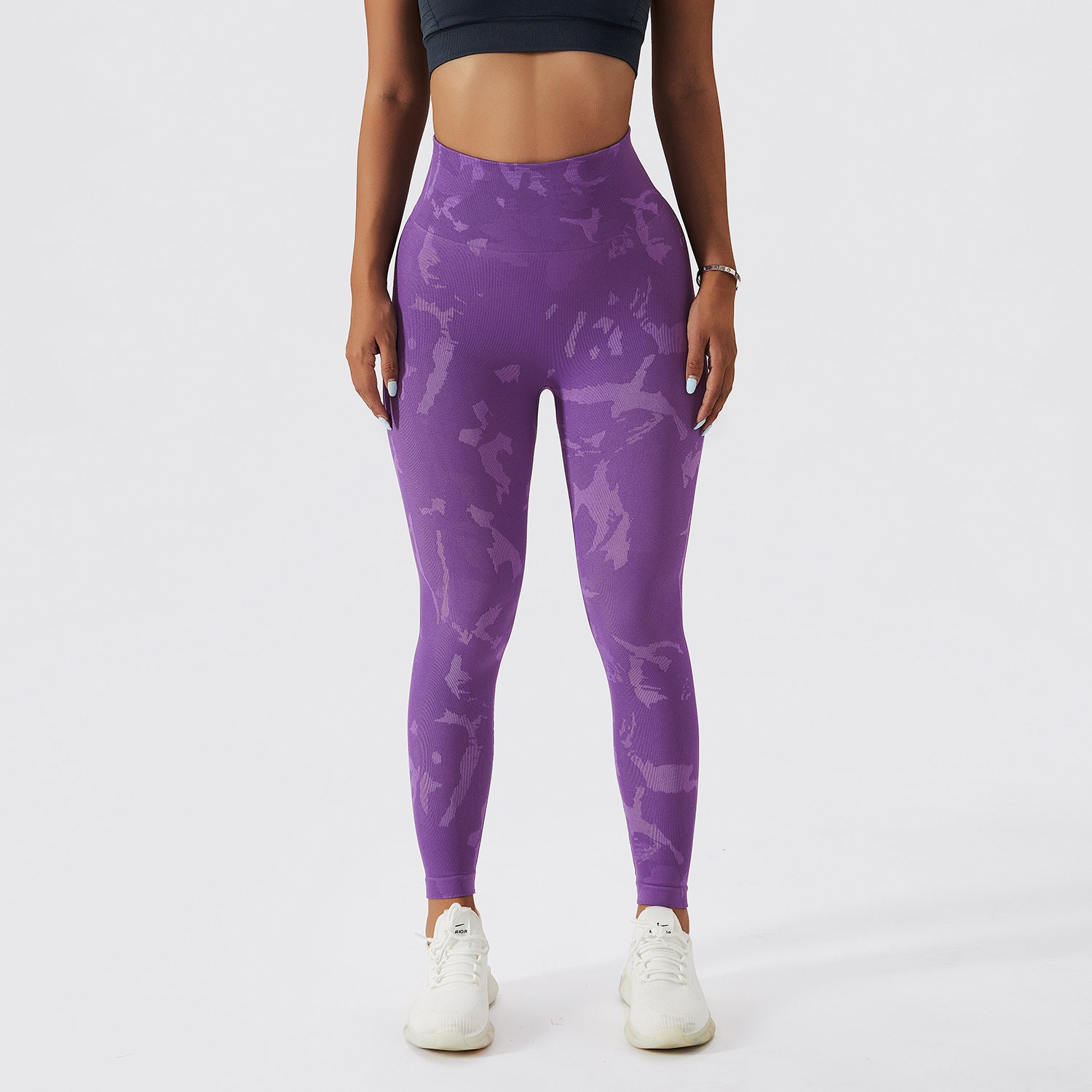 BRAVA — Seamless Camo High-Waist Workout Leggings for Women