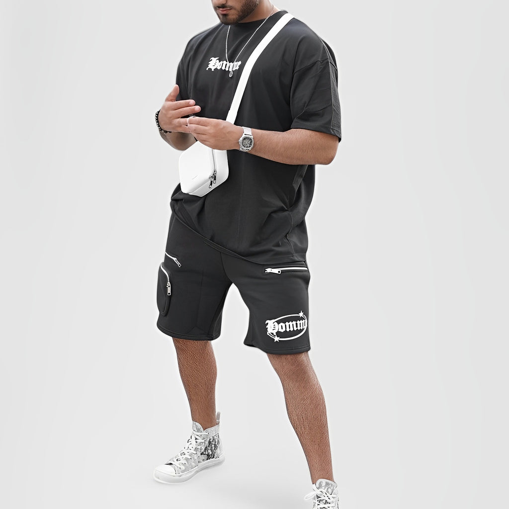 KORDEN — Men's Oversized T-Shirt and Shorts Lounge Set