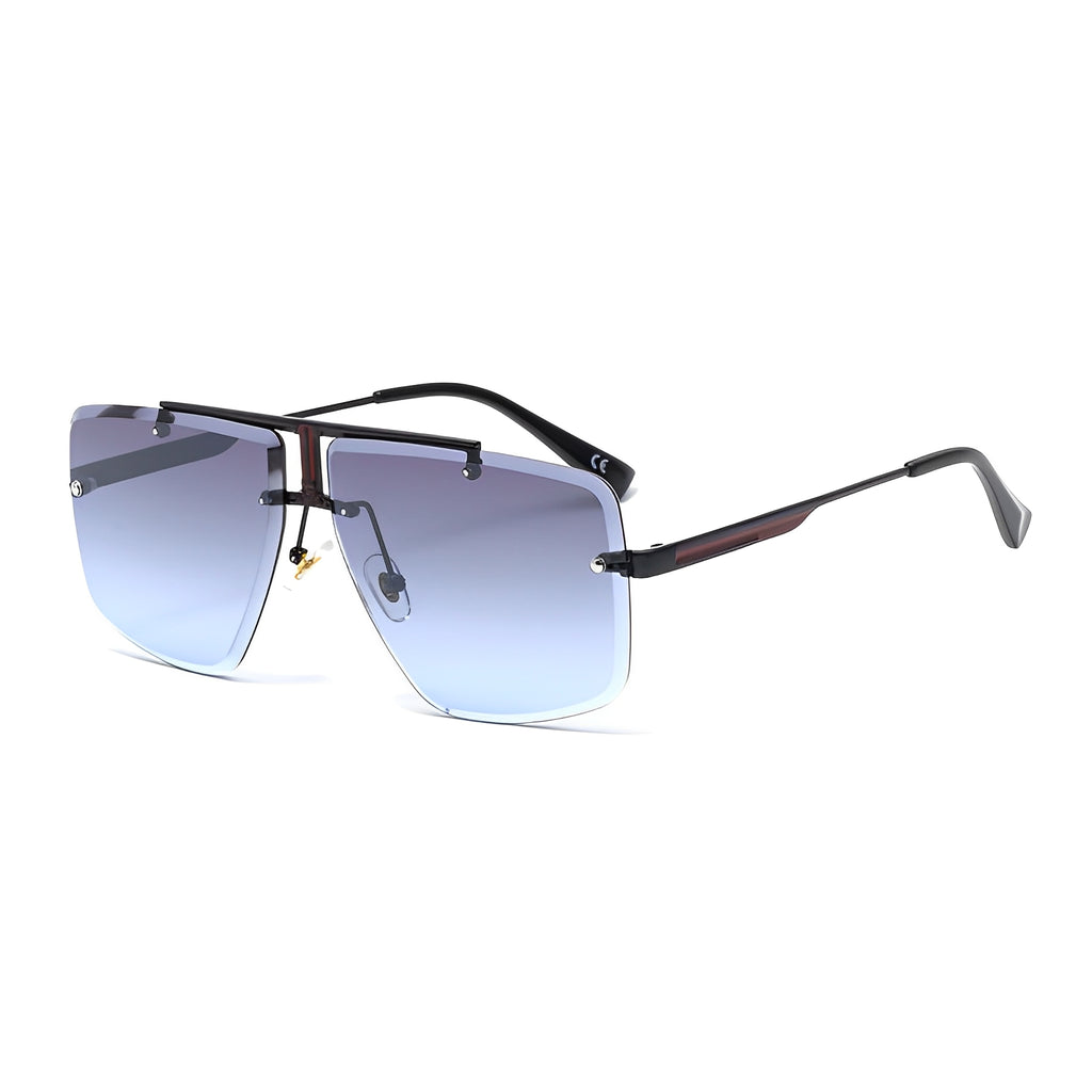 ZEVEL — Rimless Square Sunglasses with Sharp UV400 Lens
