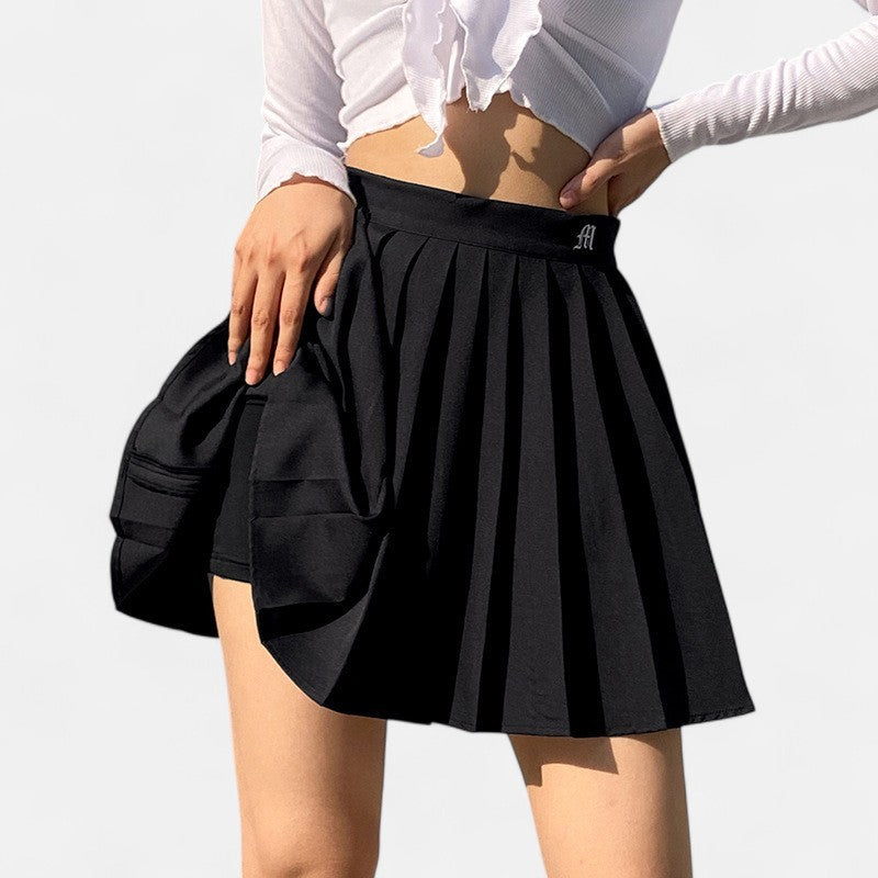 VEXEON — Pleated High-Waist Mini Skort with Built-In Shorts