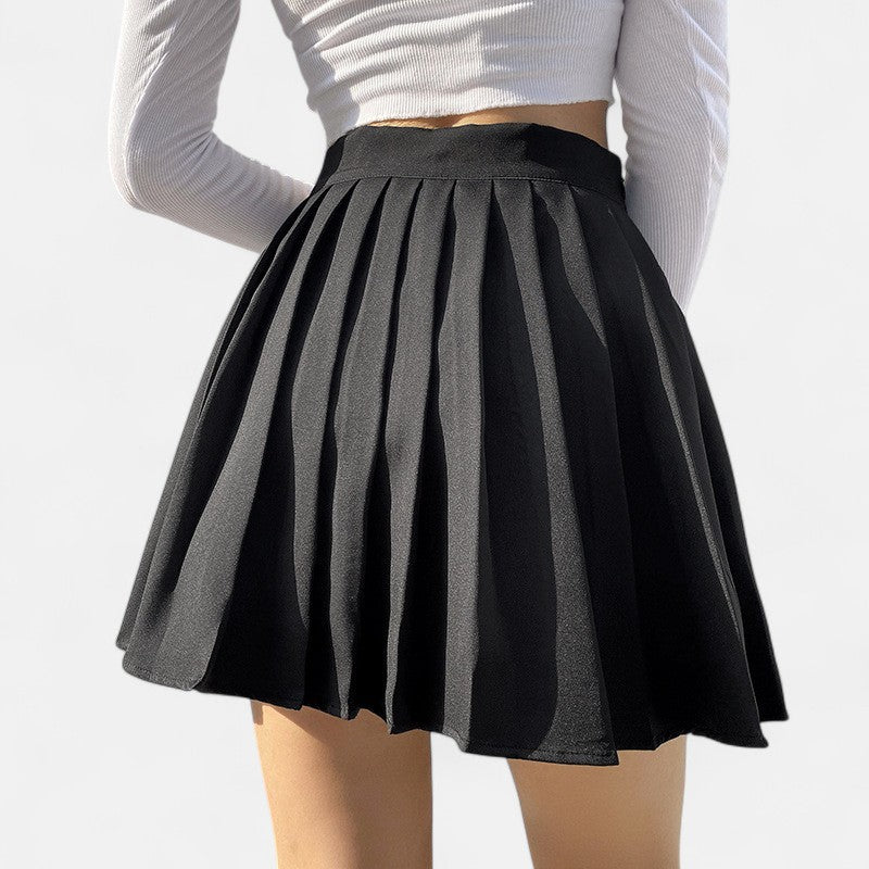 VEXEON — Pleated High-Waist Mini Skort with Built-In Shorts