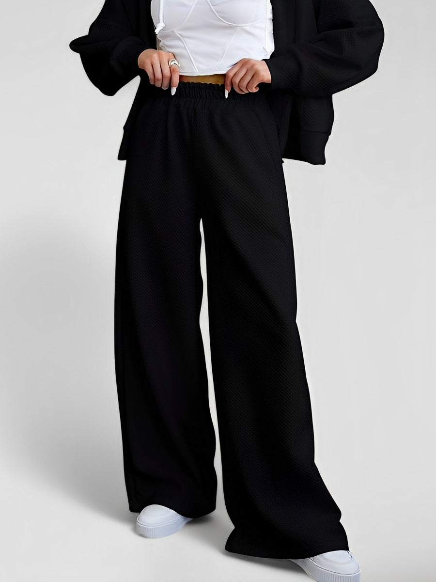 TOROR — Women's Waffle Hoodie and Wide-Leg Lounge Set