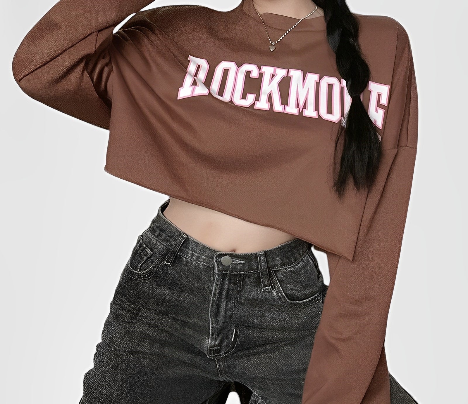 WESRA — Women's Cropped Varsity Sweatshirt Pullover